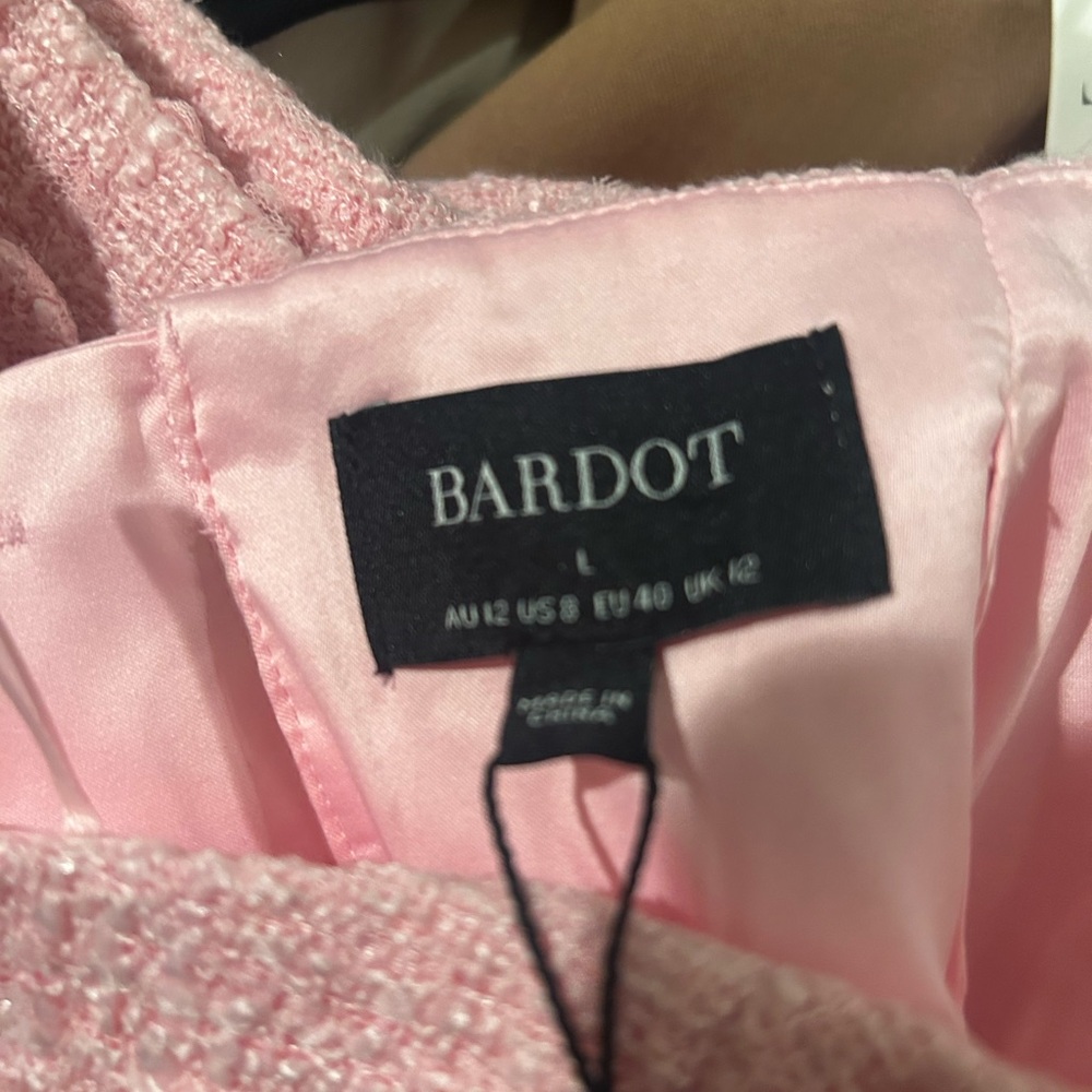 Bardot Soft Pink Boucle Dress